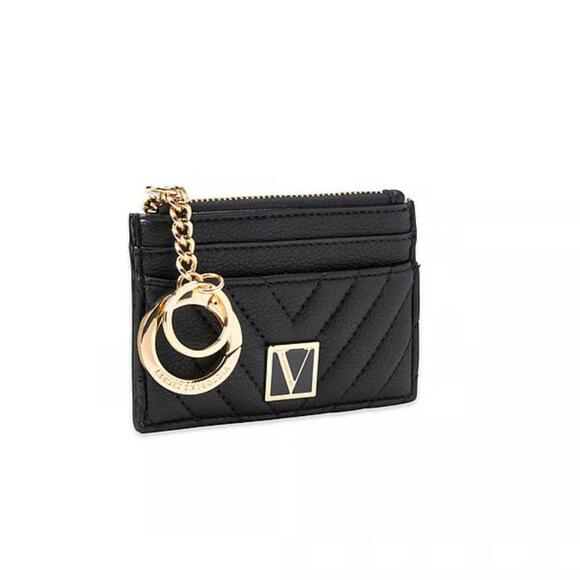 Victoria's Secret Black Card Case Keychain - Picture 1 of 3